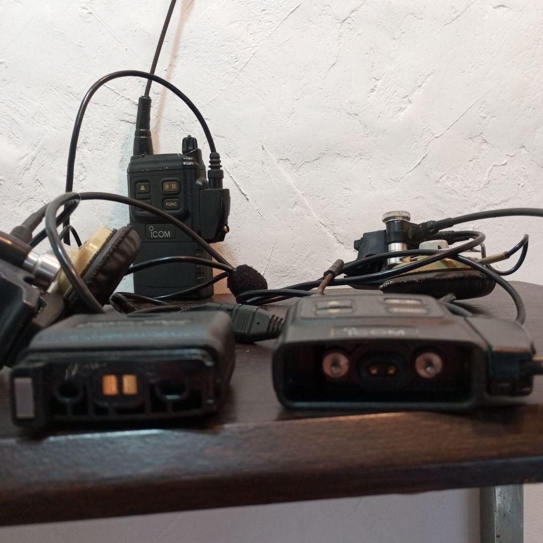 ICOM 同時通話無線機 IC -4855　ヘッドセット付き中古品
