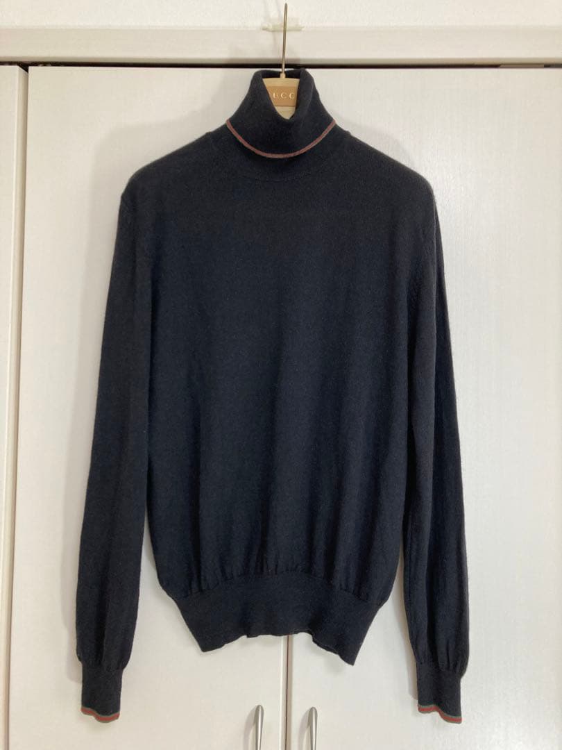 ☆美品☆ GUCCI シェリーライン　タートル　キャメル、カシミア混セーター