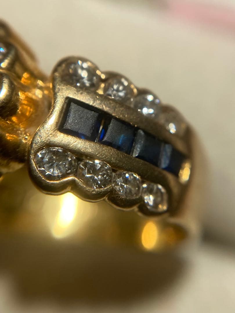 k18 サファイアリング　#12