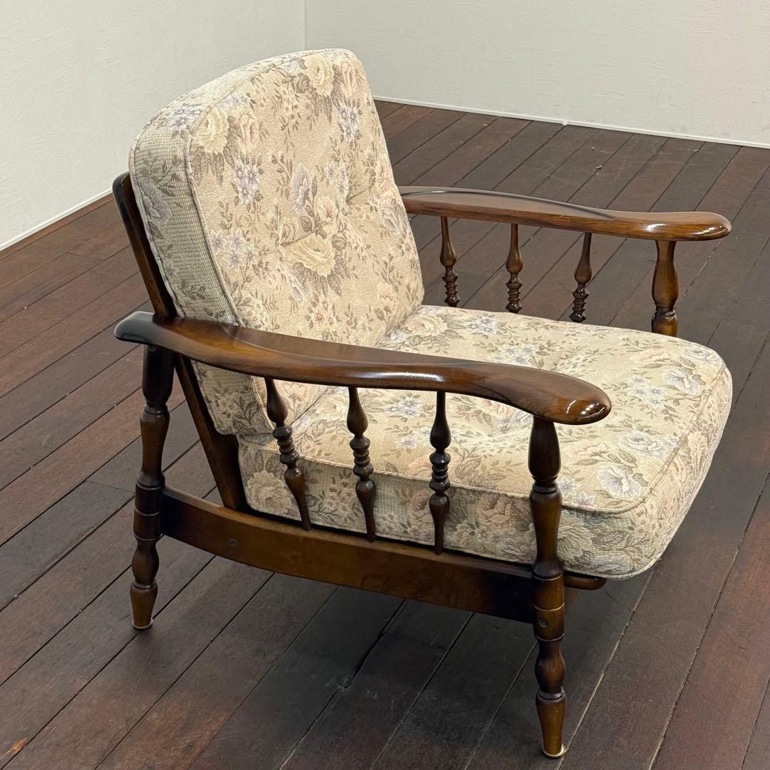 H112K39b カリモク karimoku コロニアル 1人掛けソファ