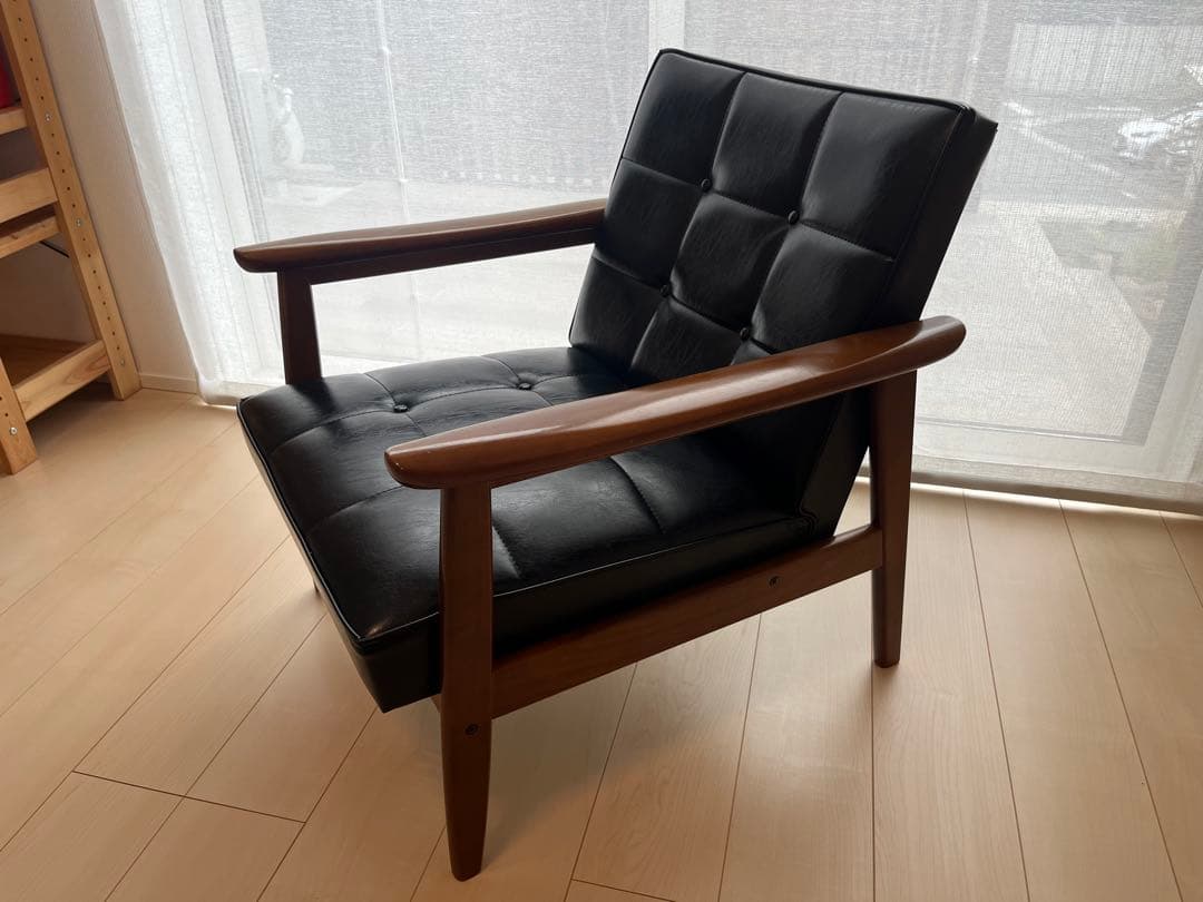 【カリモク60】Kチェア　1シーター　スタンダードブラック