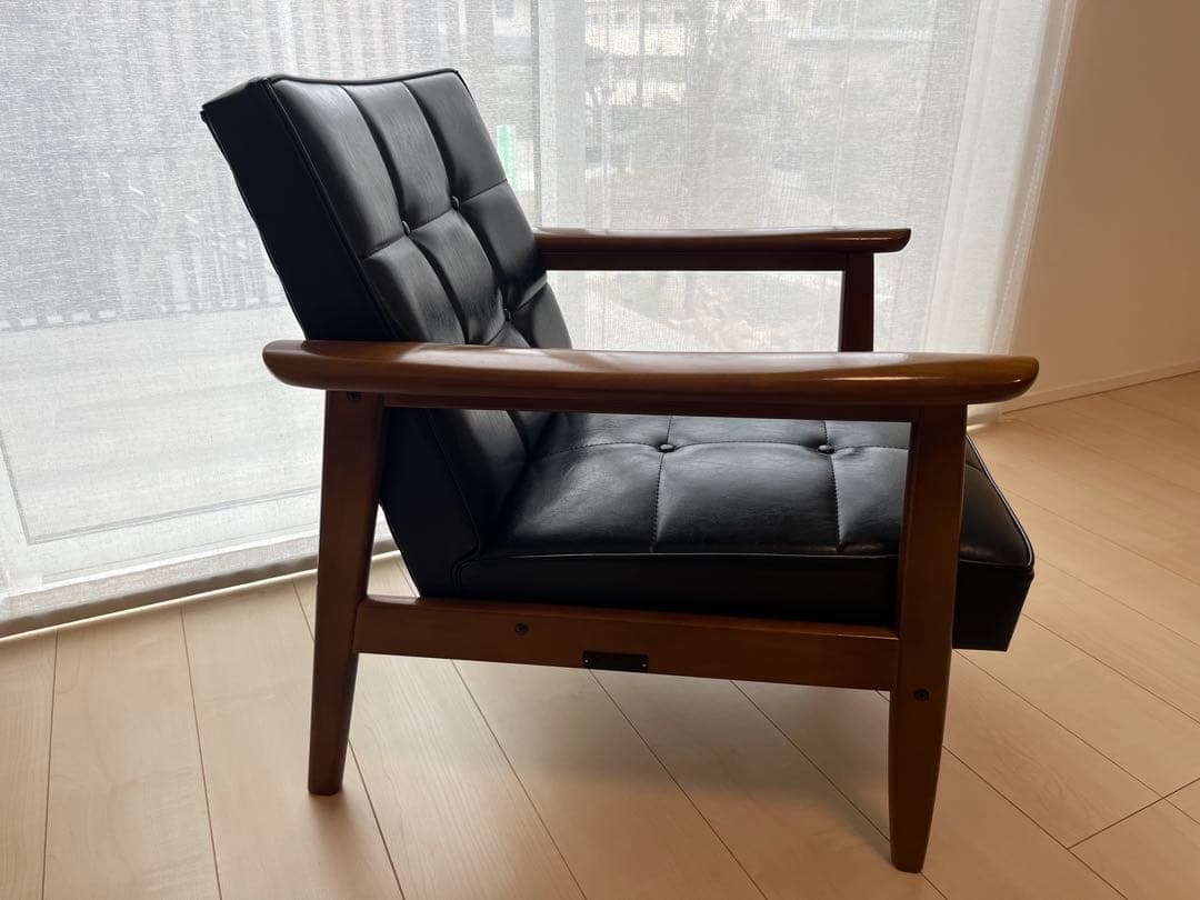 【カリモク60】Kチェア　1シーター　スタンダードブラック