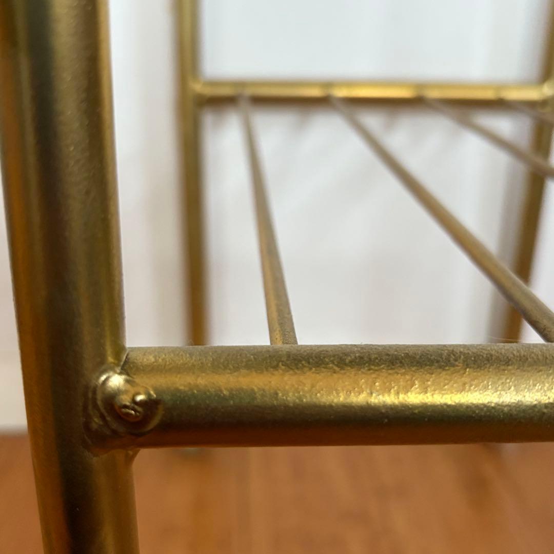 ヴィンテージ オーク材 ワゴン インダストリアル スチール サイドテーブル