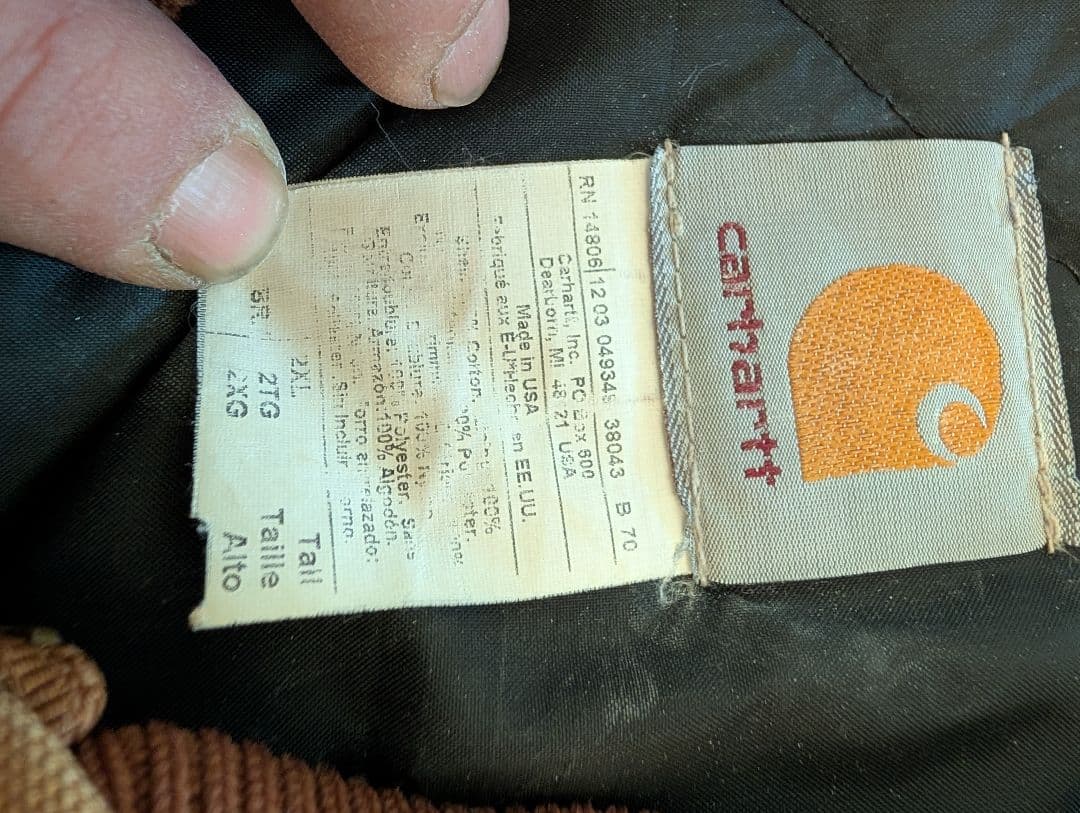 カーハート　ダック　ベスト　USA製　ビッグサイズ２XL　ビンテージ　古着