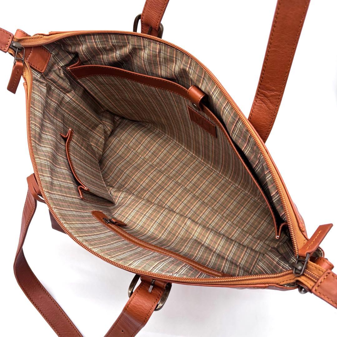 ✨美品✨マザーハウス　ビジネスバッグ　2way　レザー　A4可　バインダー付き