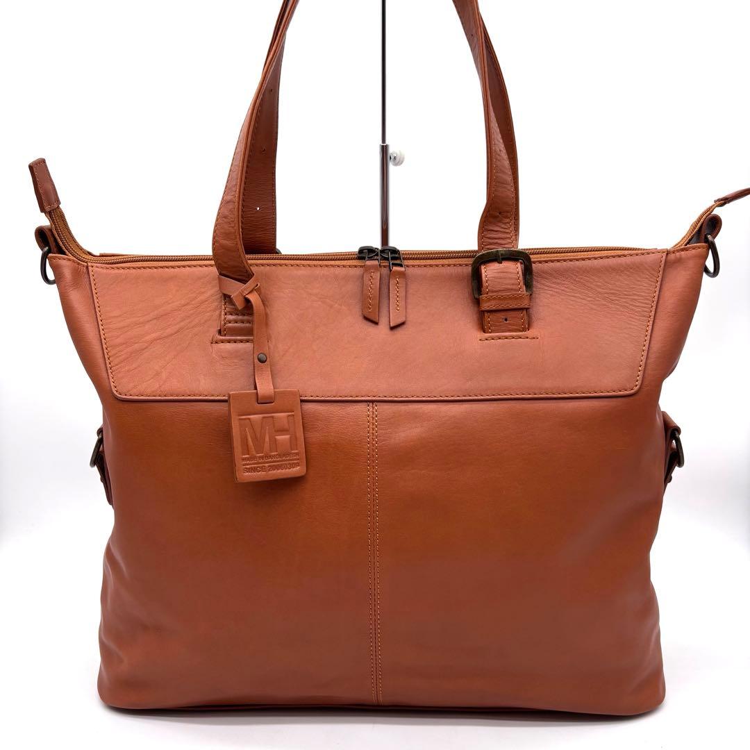 ✨美品✨マザーハウス　ビジネスバッグ　2way　レザー　A4可　バインダー付き