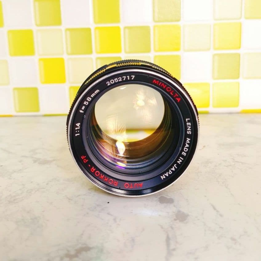 後期型 MINOLTA AUTO ROKKOR-PF 58mm f1.4 レンズ