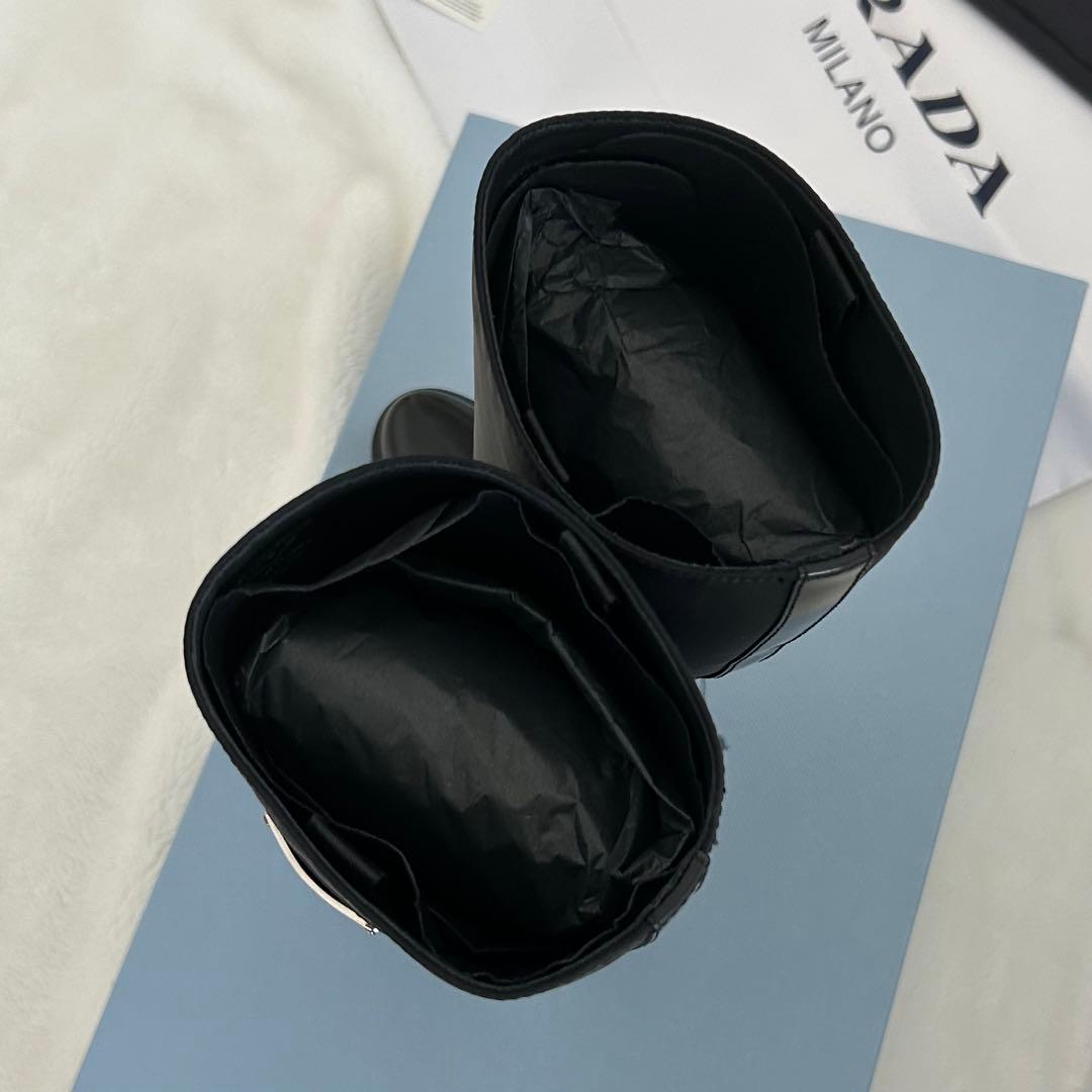 PRADA プラダ　ロゴレザー　Re-Nylon リナイロン　ブーツ　新品未使用