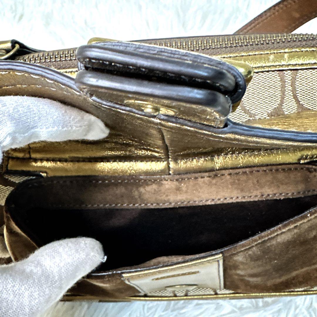希少・限定版 COACH Signature 2004秋 GOLD SOHO