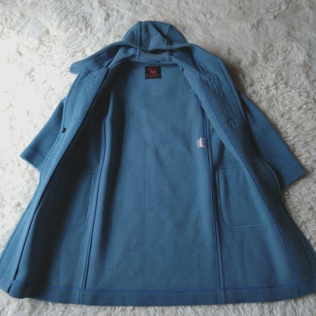 【希少】オールドイングランド ダッフルコート ヘリンボーン ロング丈 ブルー