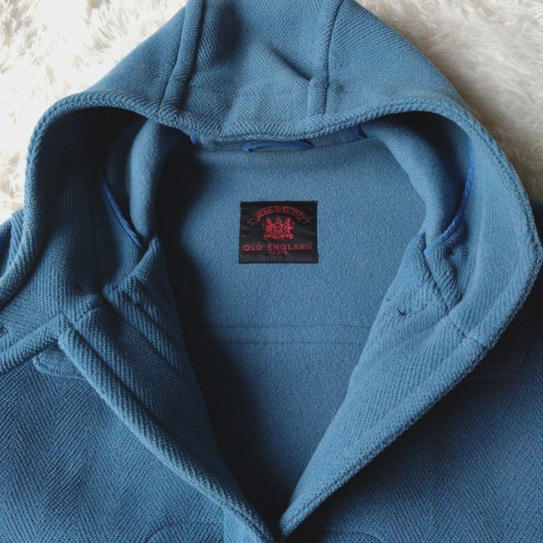 【希少】オールドイングランド ダッフルコート ヘリンボーン ロング丈 ブルー