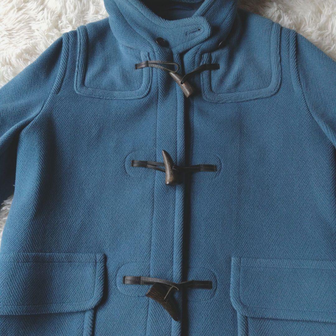 【希少】オールドイングランド ダッフルコート ヘリンボーン ロング丈 ブルー