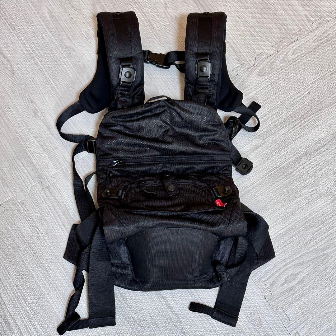 ベビーキャリアオン　angelette ブラック　抱っこ紐　チェアベルト