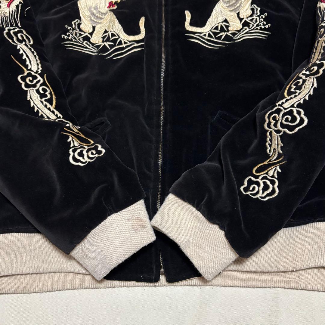 別珍スカジャン 虎×鷹