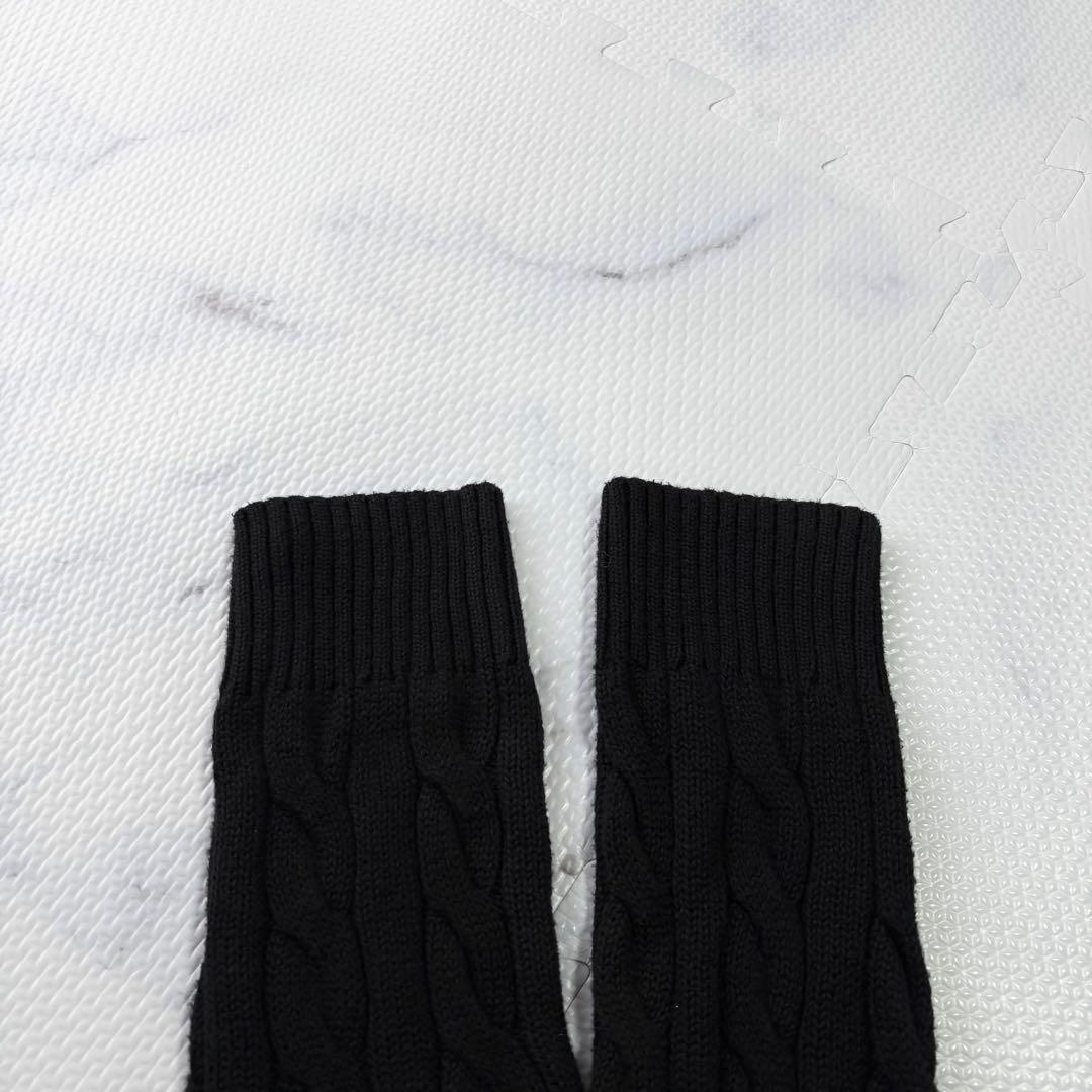 ✨大人気✨ ポロラルフローレン現行QR黒　ケーブルニットM