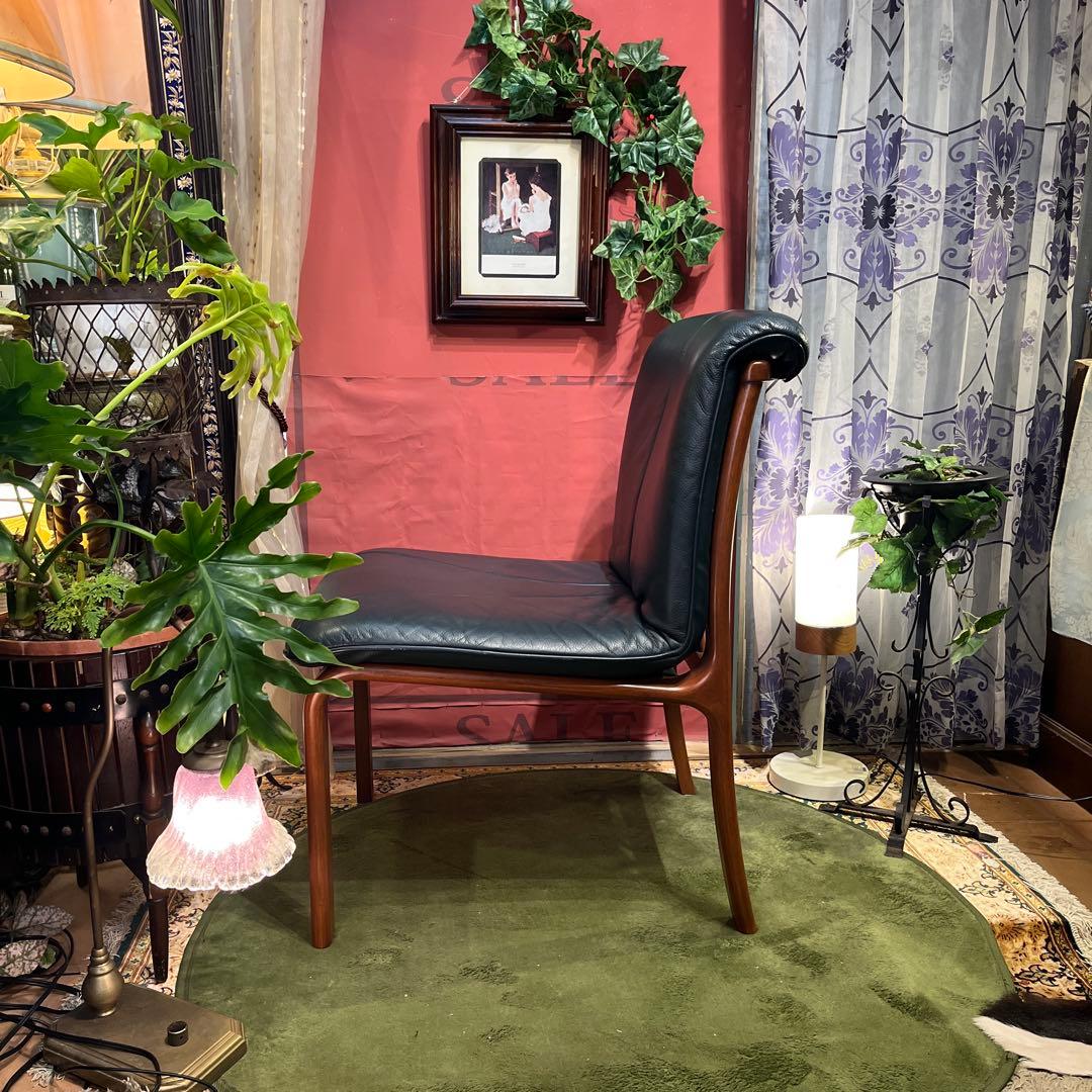 Sale ヴィンテージ 富士ファニチャー　革張りチェア　軽量　美品