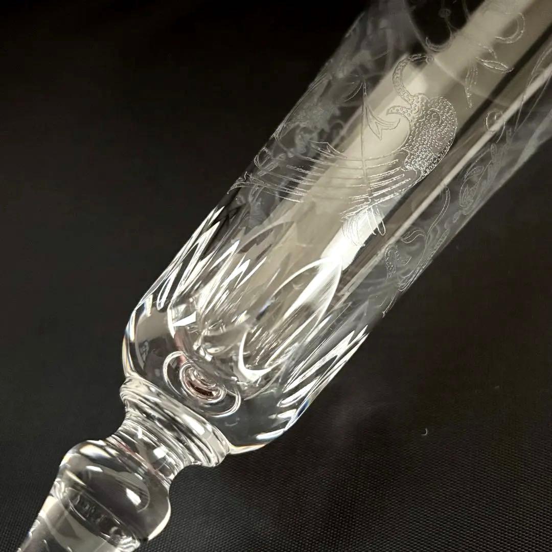 【美品】【バカラ】 パルメ 不死鳥 エッチング シャンパンフルート グラス