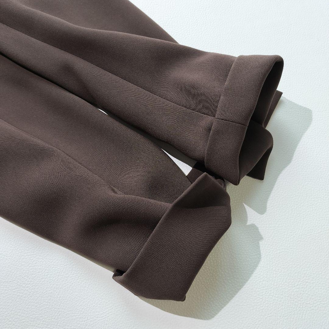 PLST プラステ トリアセブレンド セットアップ パンツスーツ ブラウン S