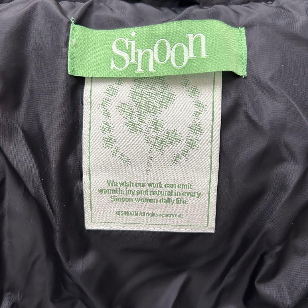 美品✨Sinoon リボンダウンジャケット　ショート丈　ブラック