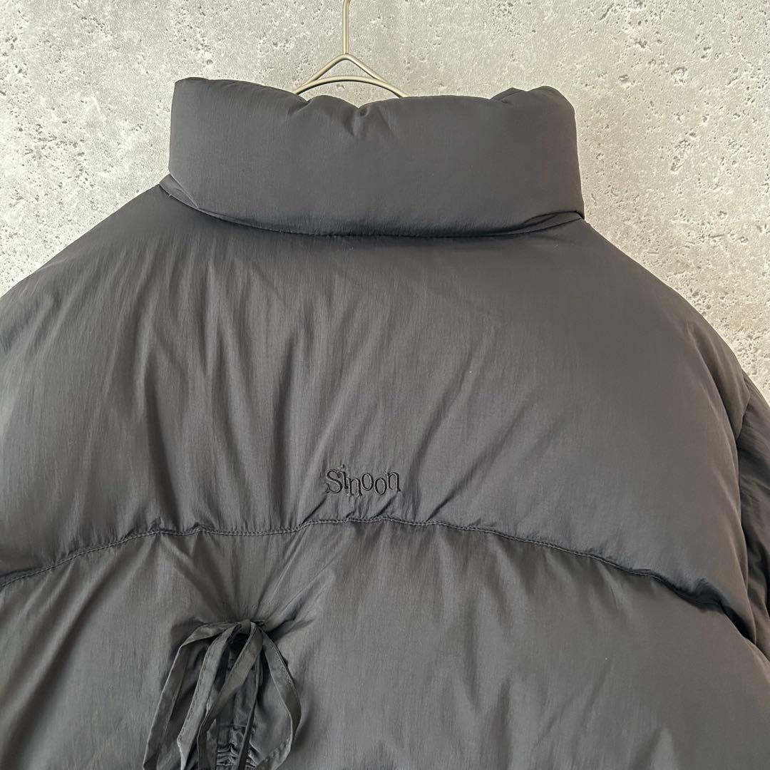 美品✨Sinoon リボンダウンジャケット　ショート丈　ブラック