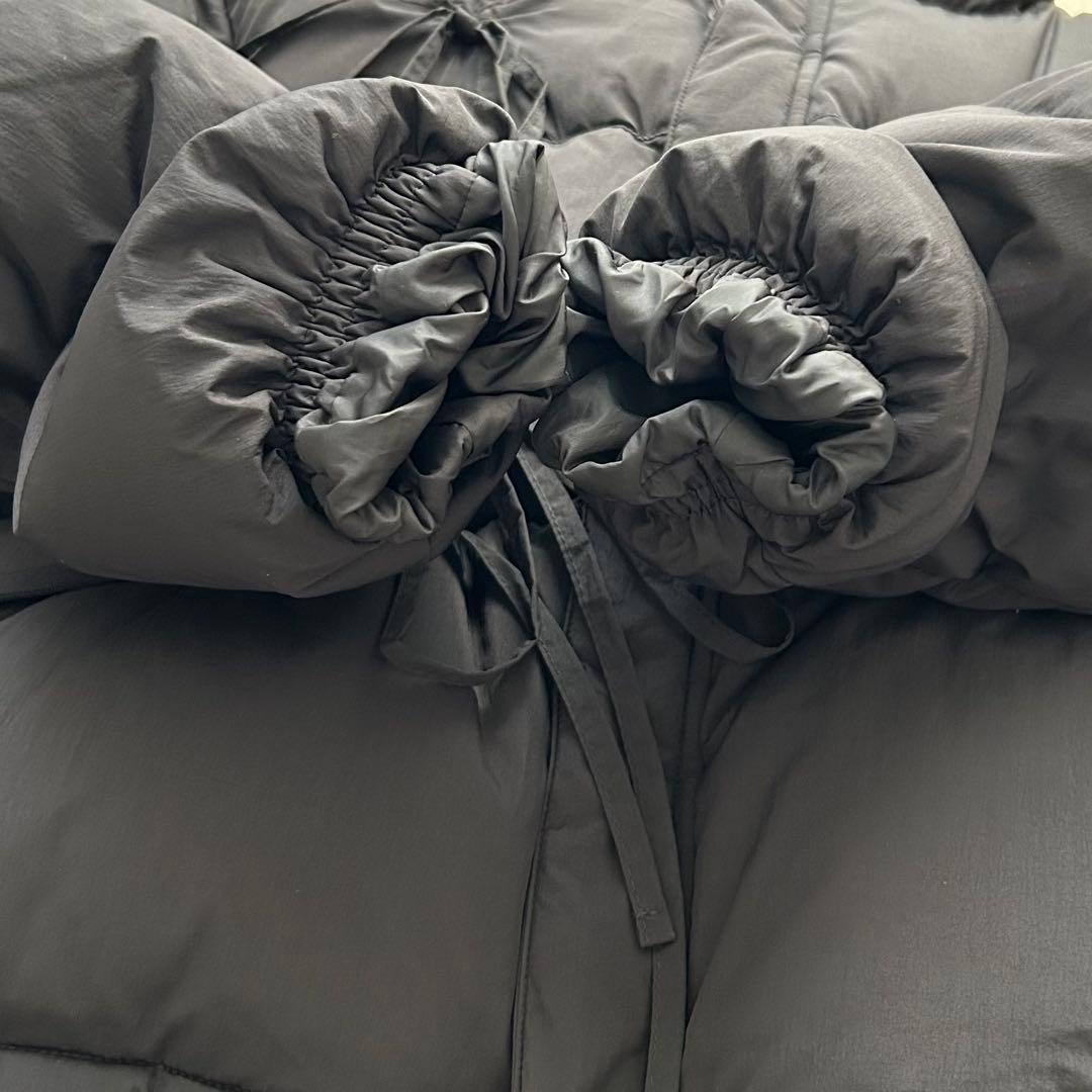 美品✨Sinoon リボンダウンジャケット　ショート丈　ブラック