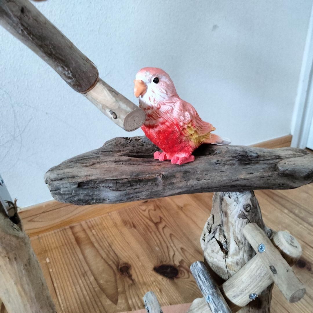 おつぶバードアスレチックジム㊽ 天然木 自然木 流木 止まり木 インコ