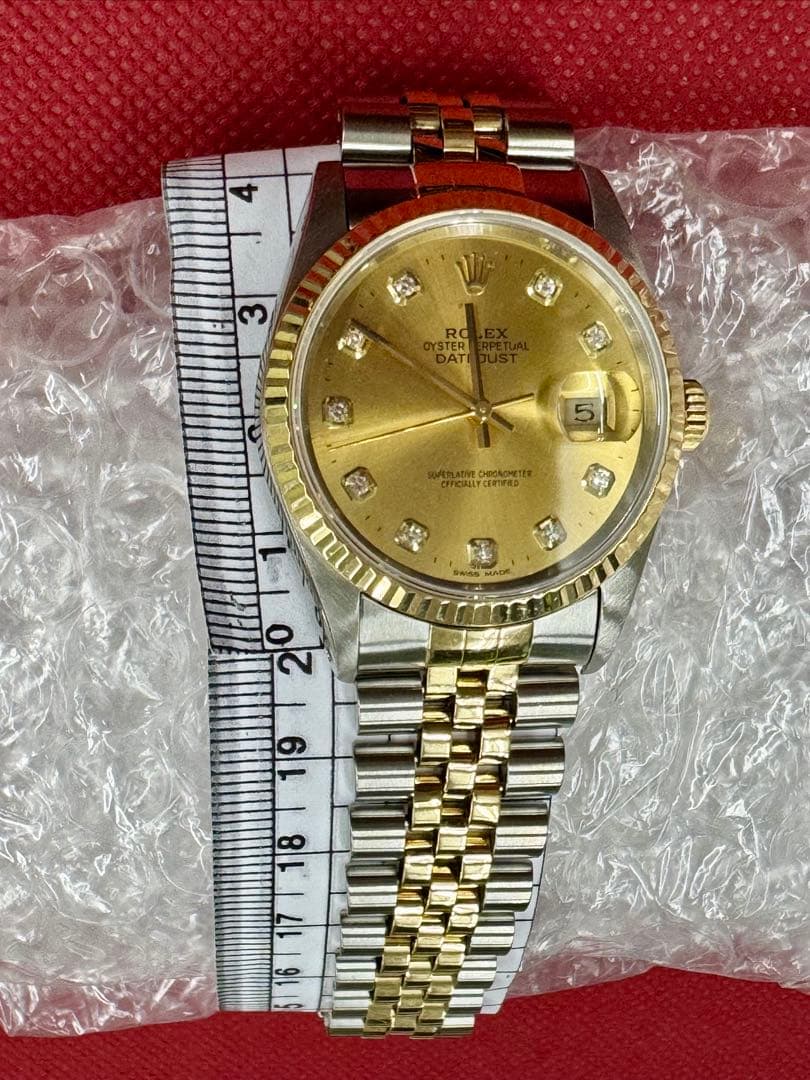 ROLEX デイトジャストコンビ10pダイヤ　メンズ36mm