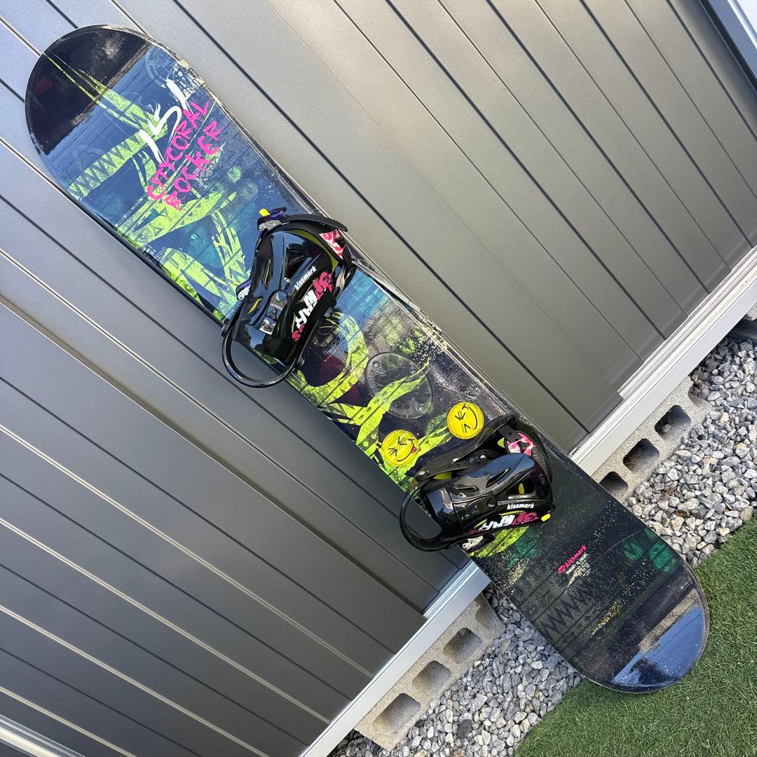 キスマークCITYCORAL 151 スノーボードセット RIDEバインディング