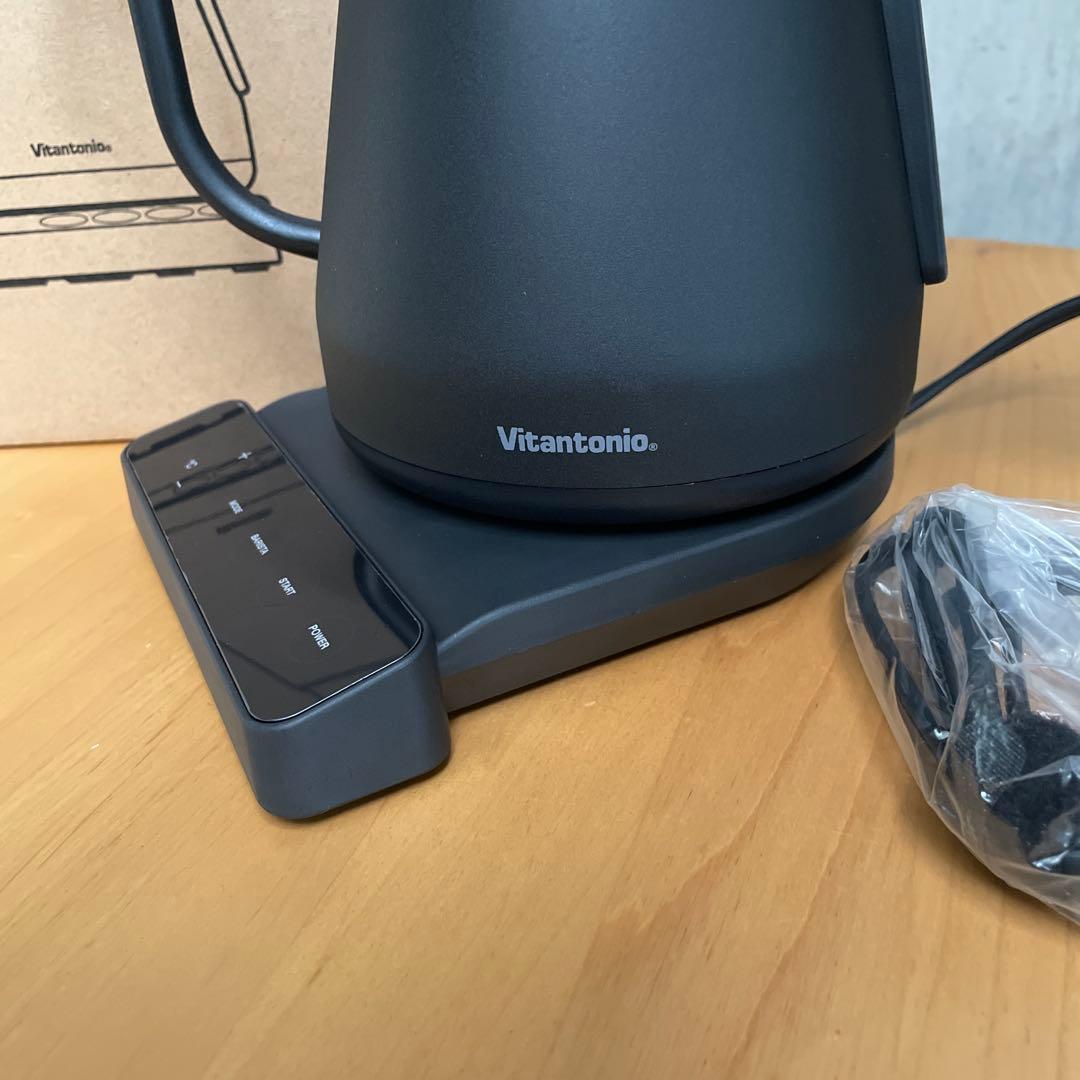 Vitantonio ブラック 電気ケトル 温度調整機能付き