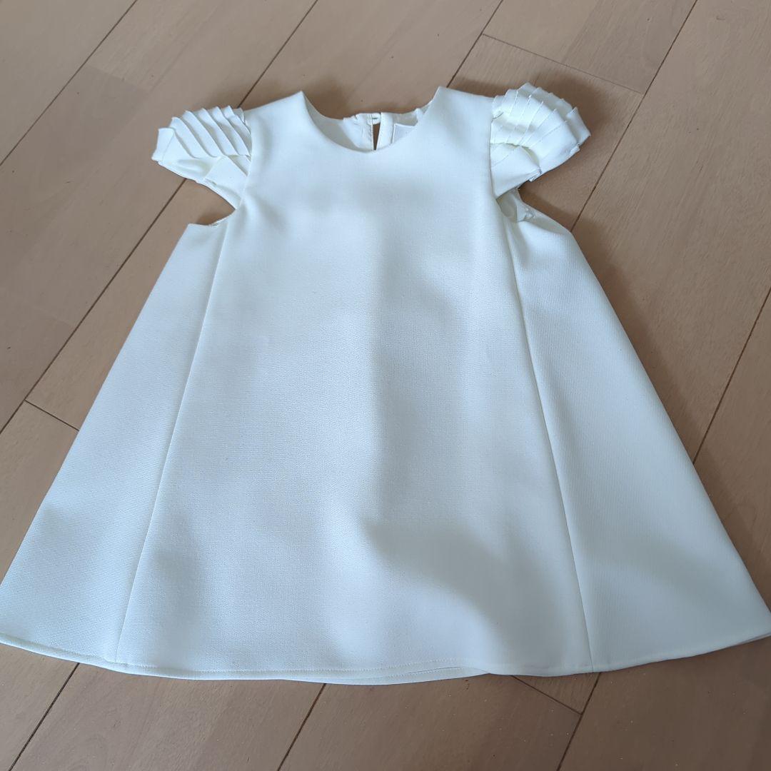 ✩ヨーコチャン✩　ホワイト フリル付きドレス XS