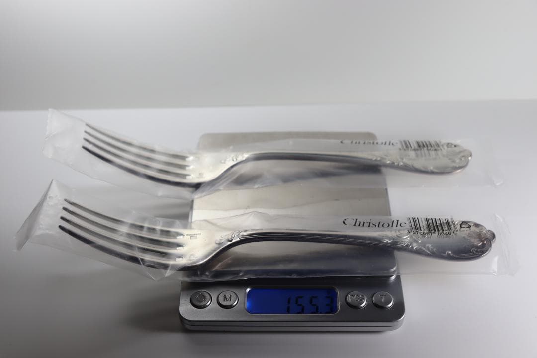 クリストフル■未使用テーブルフォーク２本組■とてもきれい¨¨■大人気のマルリー！