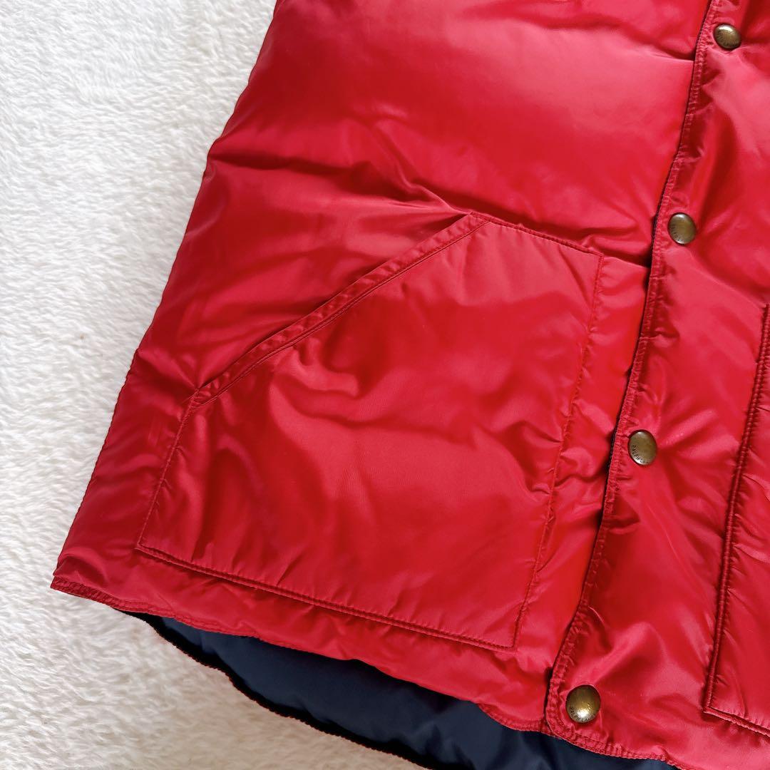 【ポロラルフローレン】ダウンベスト リバーシブル Mサイズ ネイビー レッド