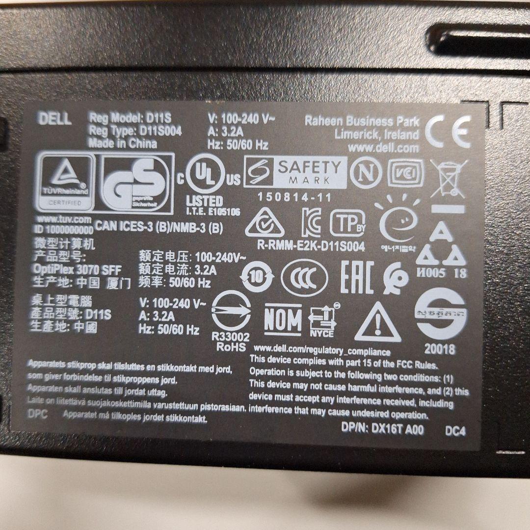 DELL OptiPlex 3070 SFF デスクトップPC