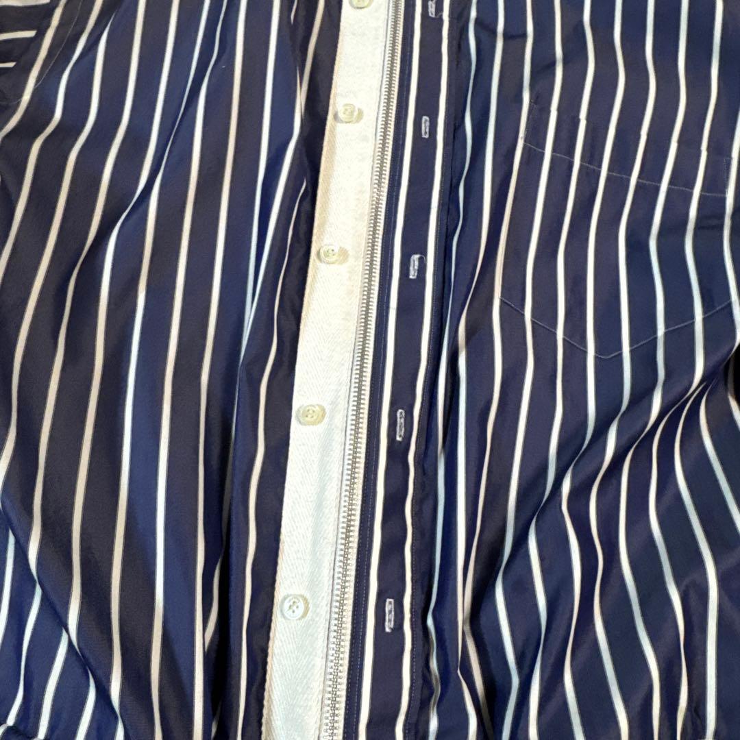 sacai ドッキングストライプシャツコート　サンプル品