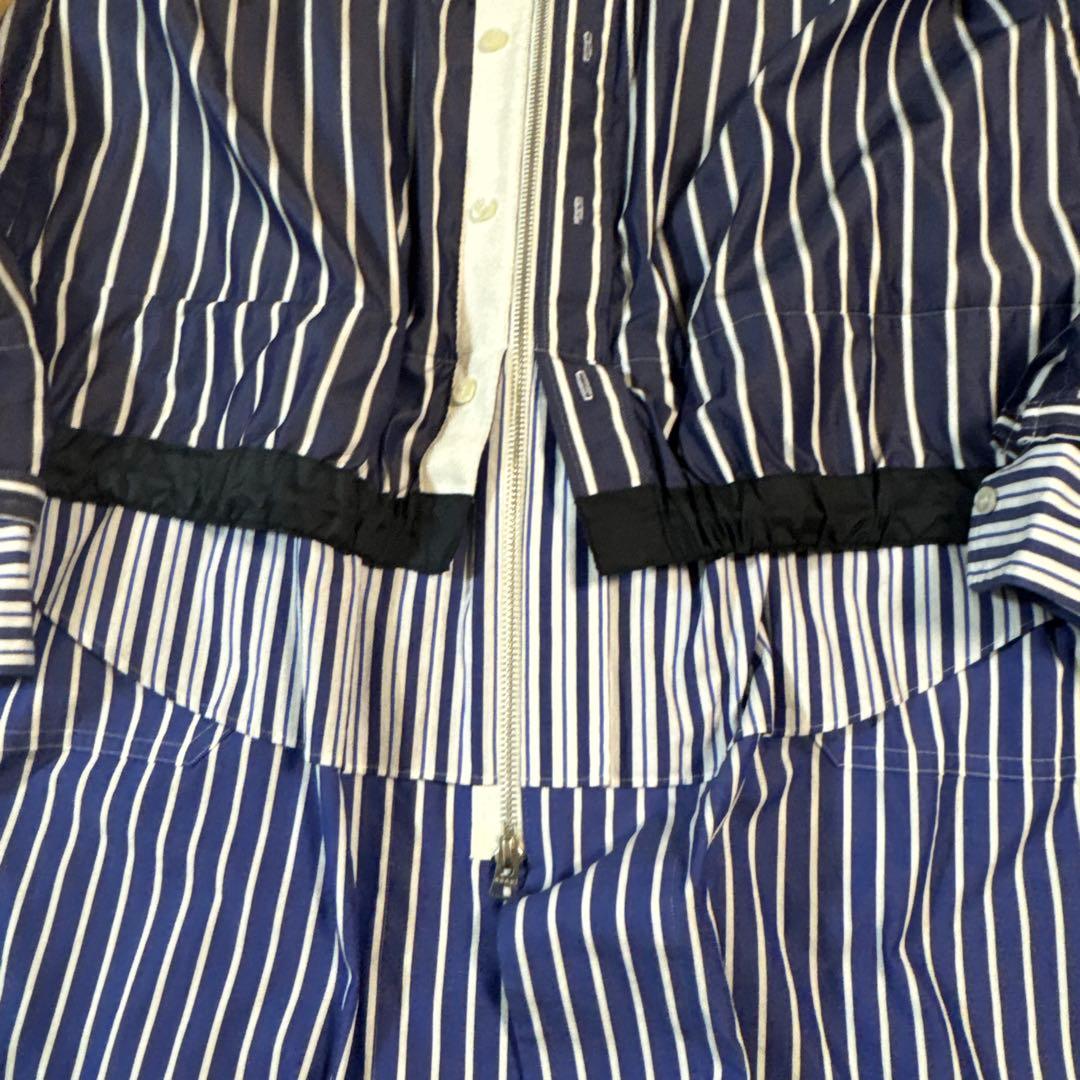 sacai ドッキングストライプシャツコート　サンプル品