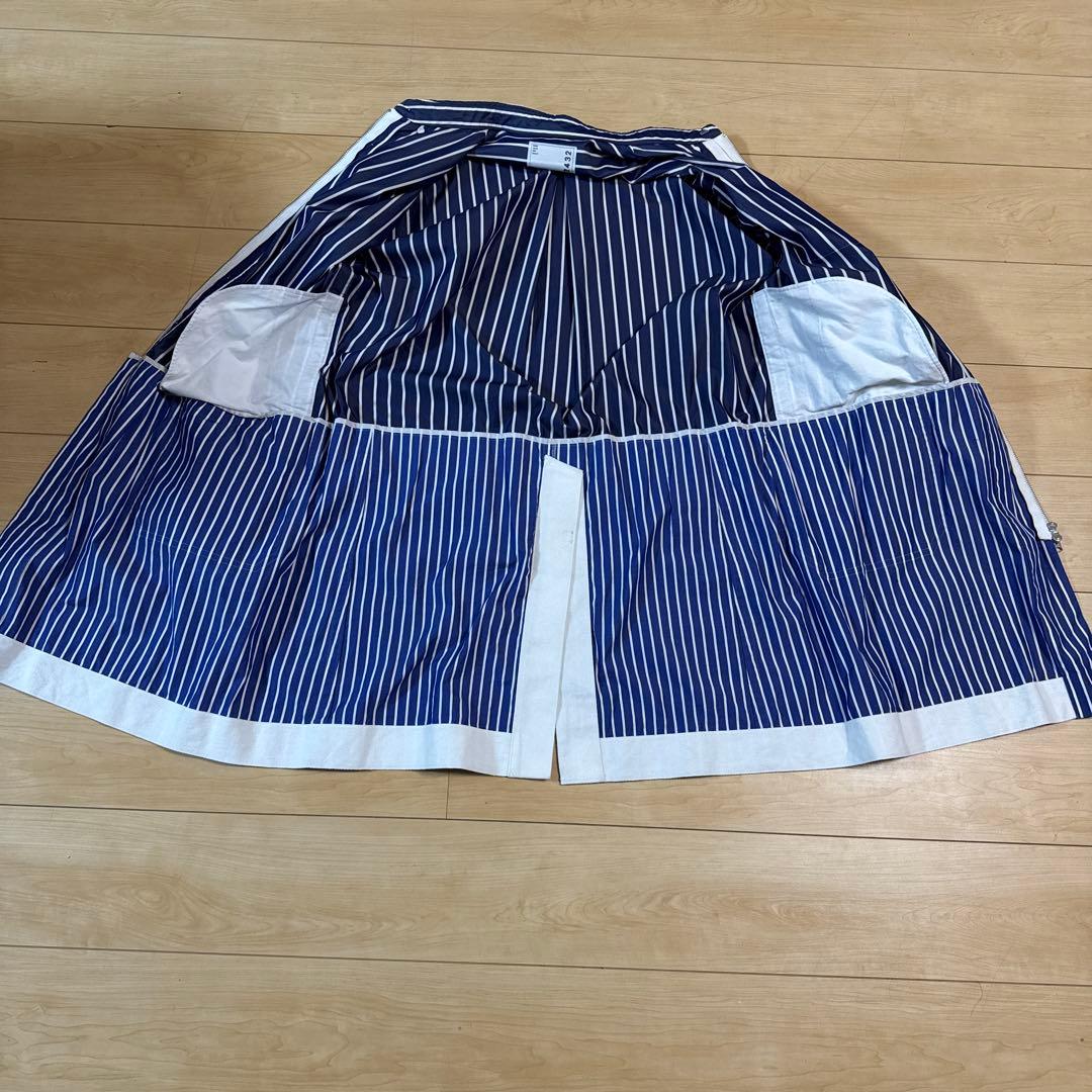 sacai ドッキングストライプシャツコート　サンプル品