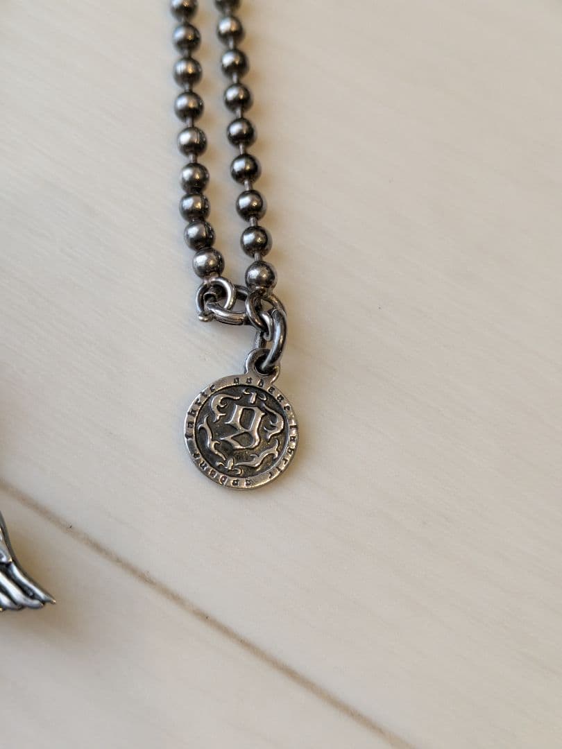 スカルと翼のシルバー925ネックレス