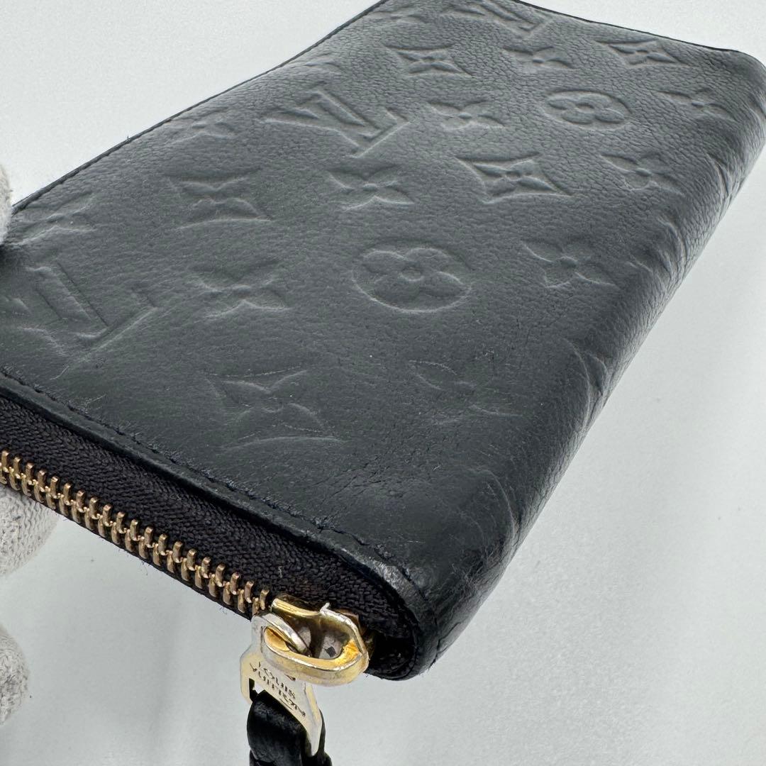 ルイヴィトン アンプラント ジッピーウォレット レザー ラウンド 長財布 黒