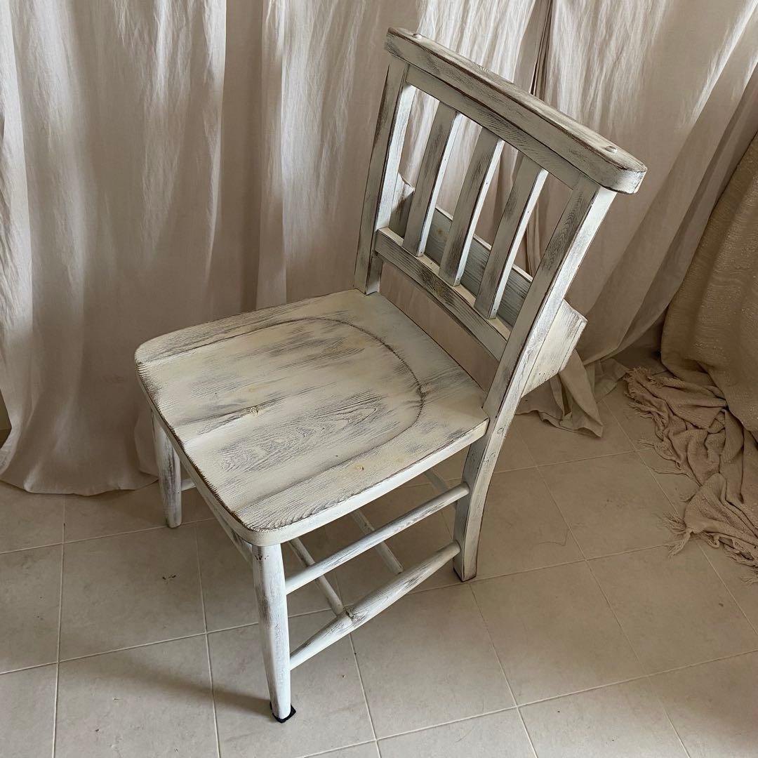 jon living 北欧　シャビーシック　チャーチチェア　椅子　チェア　白家具