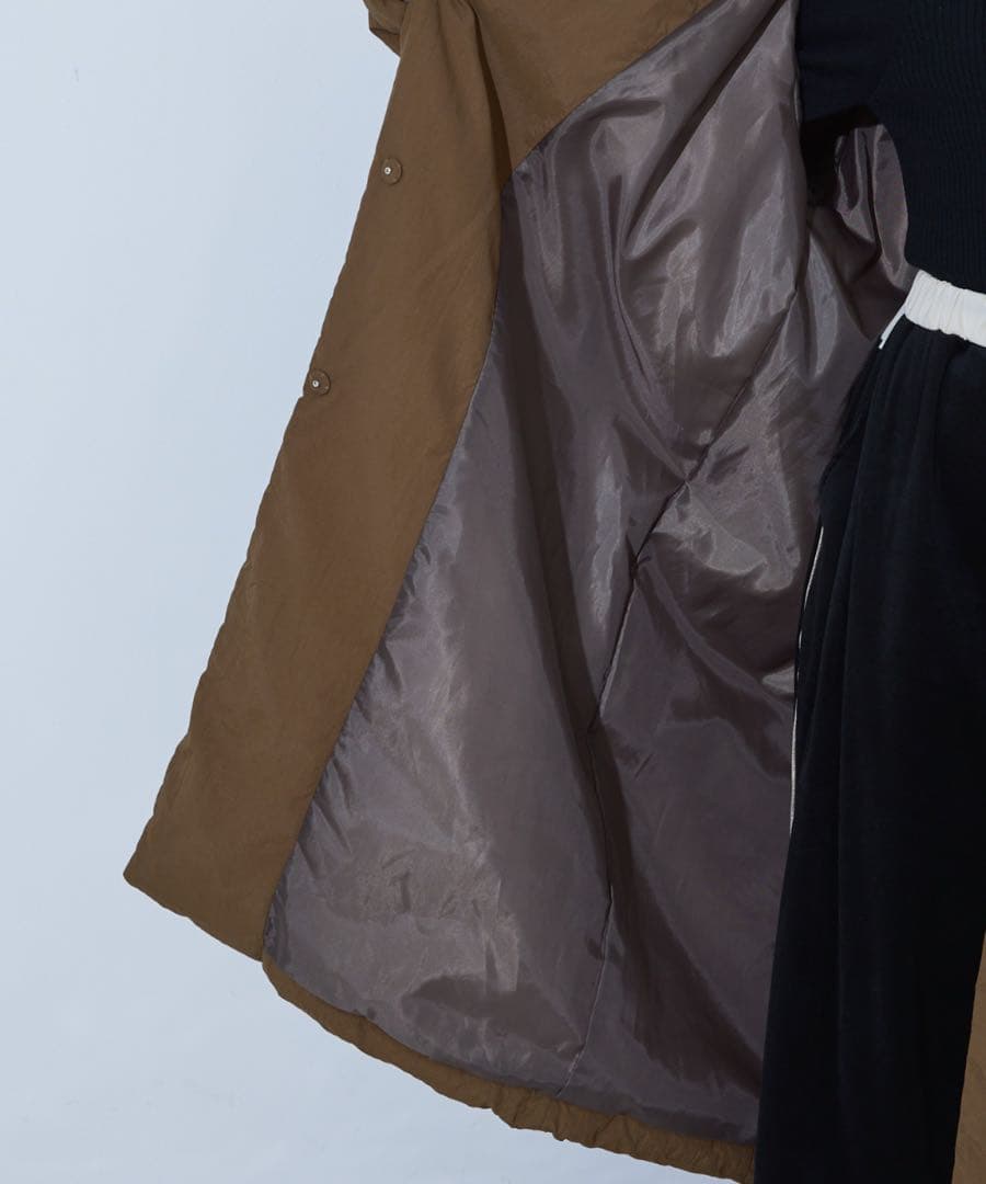 新品NOMINE 3WAYカラー中綿 ブラウン ダウンジャケット ロングコート