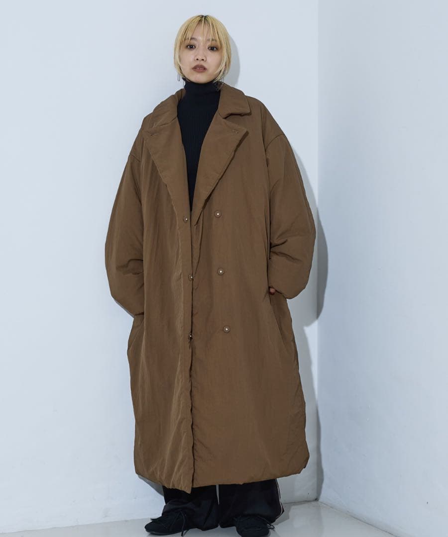 新品NOMINE 3WAYカラー中綿 ブラウン ダウンジャケット ロングコート