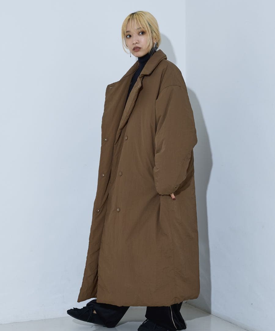 新品NOMINE 3WAYカラー中綿 ブラウン ダウンジャケット ロングコート