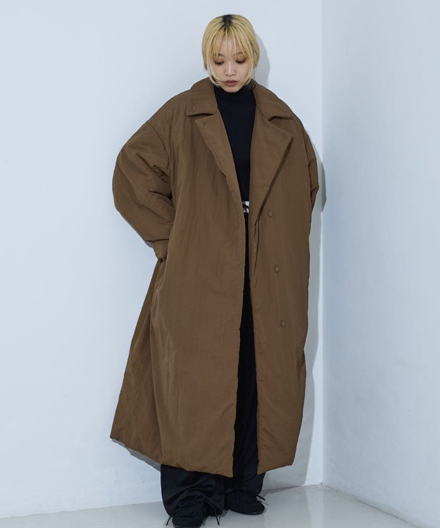 新品NOMINE 3WAYカラー中綿 ブラウン ダウンジャケット ロングコート