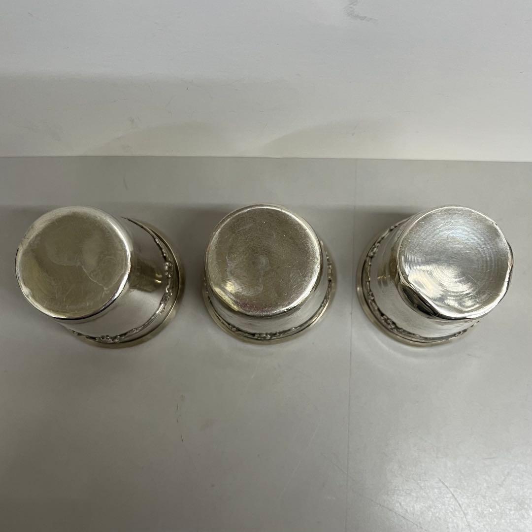 フランス　アンティーク　シルバー　銀製　リキュールカップ