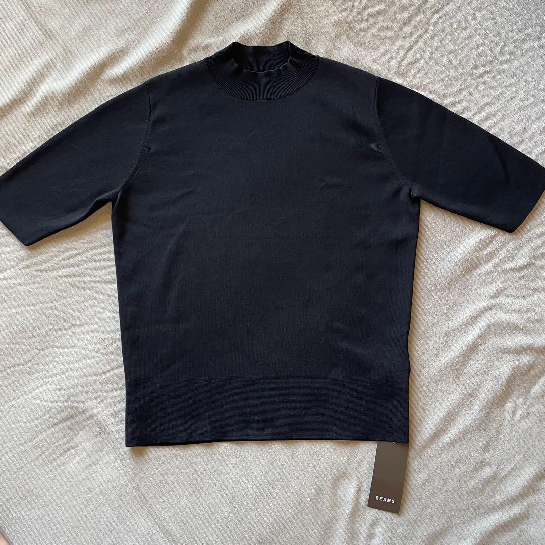 【新品】デミルクス ビームス シンプルモックネックニットブラック 人気