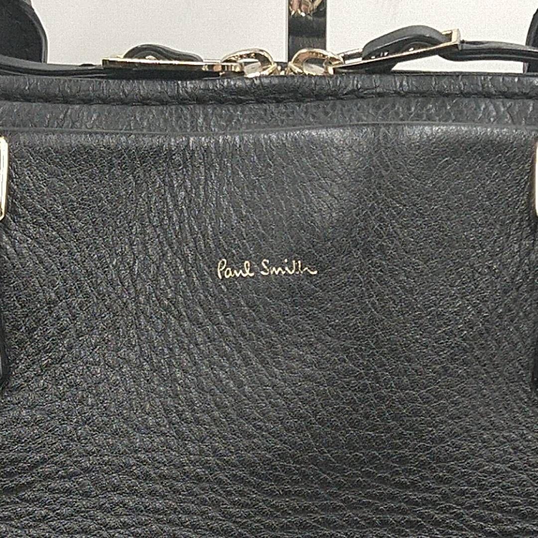 ポールスミス 本革 黒 ビジネスバッグ ブリーフケース シボ革 2way A4可