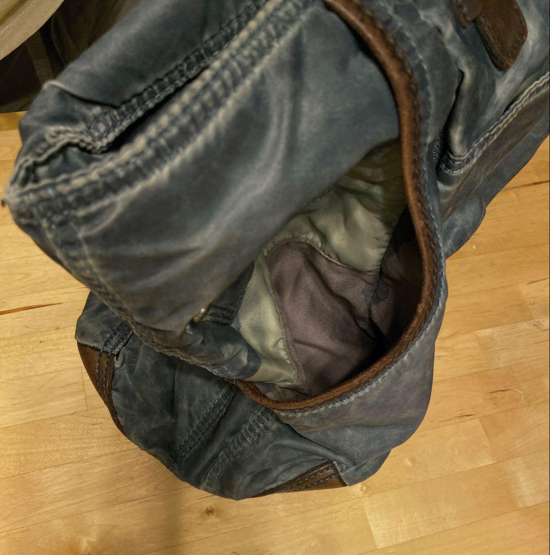 diesel ディーゼル　トートバッグ ナイロン　レザー　ジップ