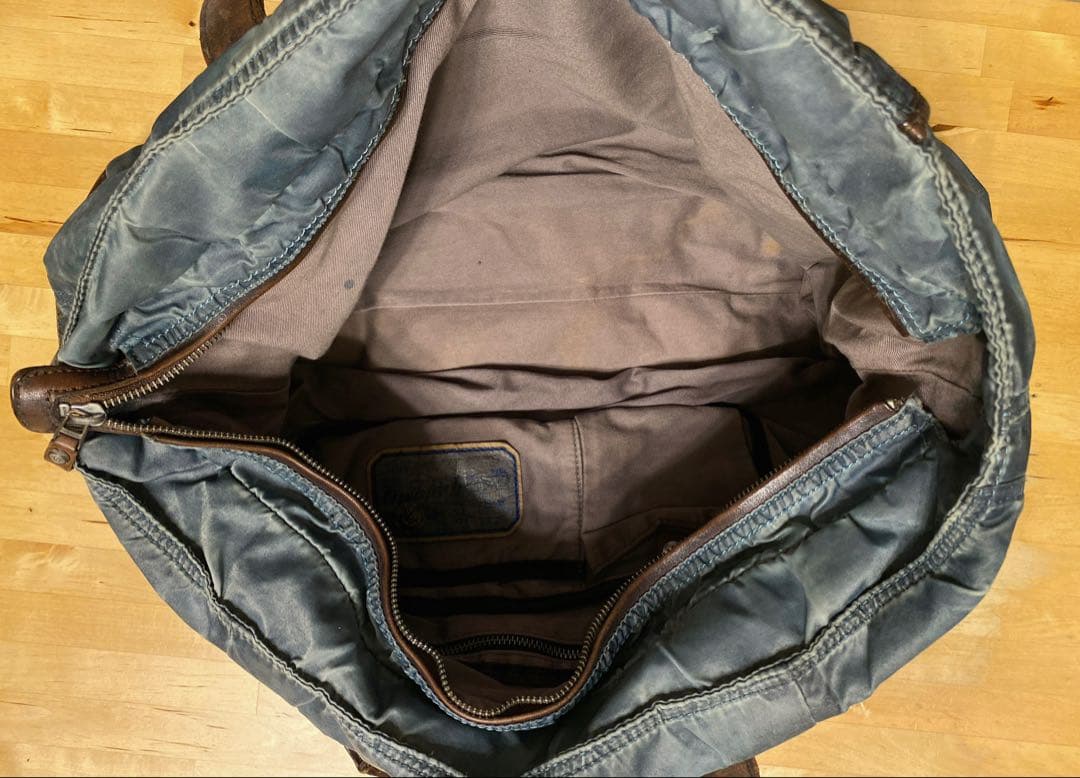 diesel ディーゼル　トートバッグ ナイロン　レザー　ジップ