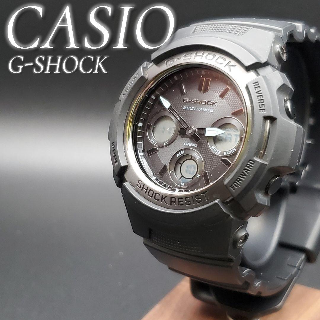 稼働品 G-SHOCK カシオ タフソーラー 電波 黒 メンズ