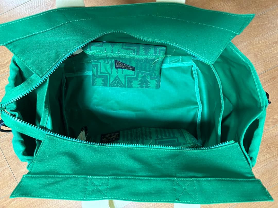 【数回使用】PENDLETON×稲葉真理恵コラボ マザーズバッグ グリーン